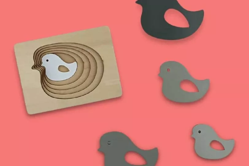 Little Bird Five Layers Puzzle Toddler Toy