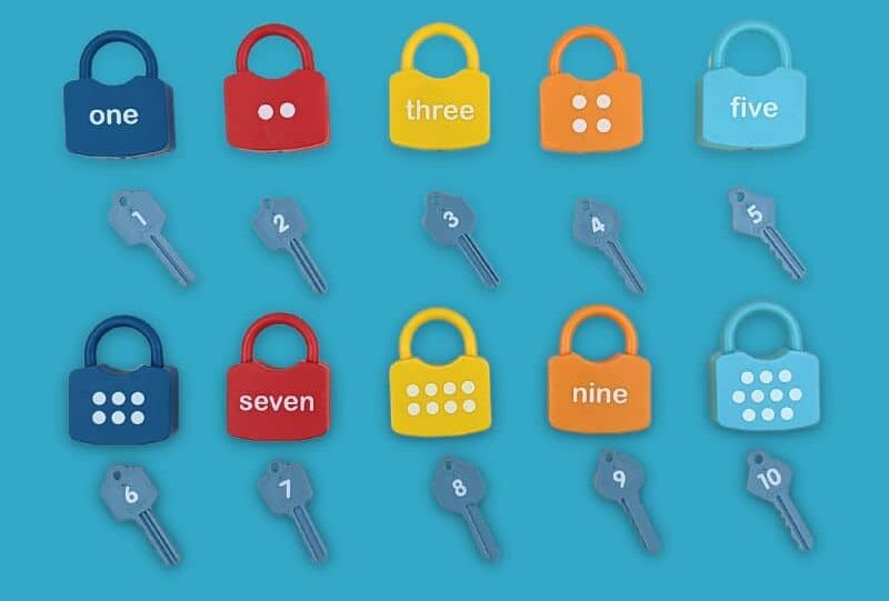 Numeric Locks & Keys Toddler Toy