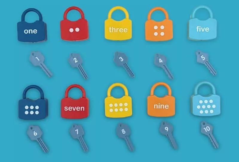 Numeric Locks & Keys Toddler Toy