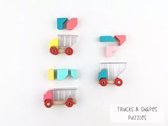 Trucks & Shapes Puzzles
