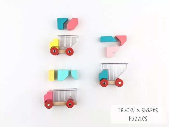 Trucks & Shapes Puzzles