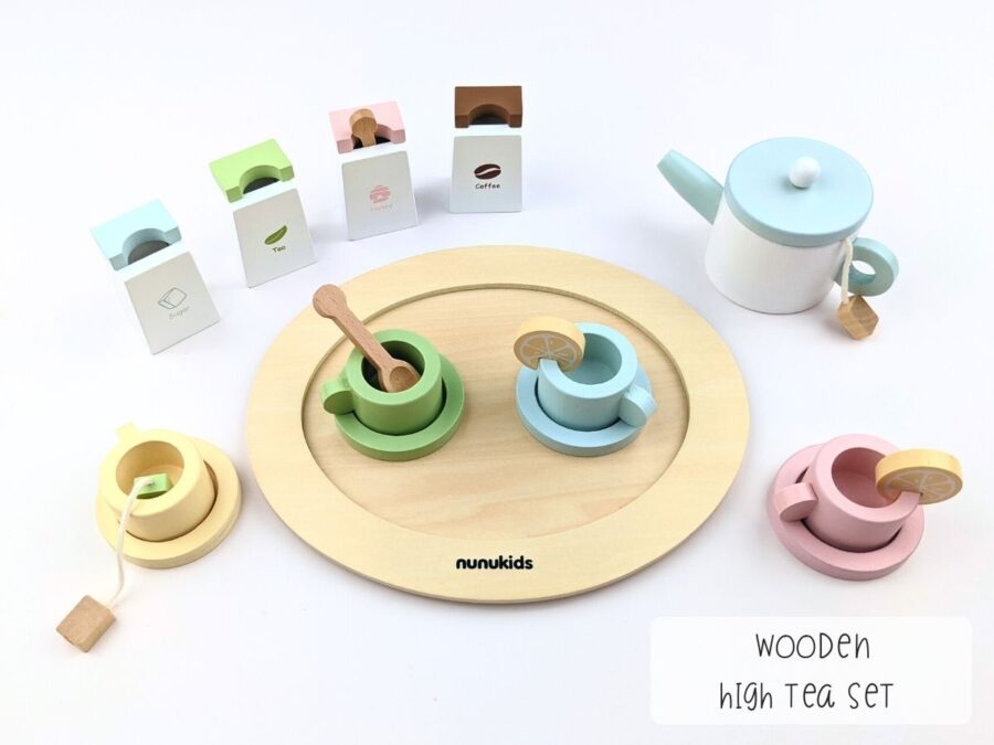 Wooden High Tea Set