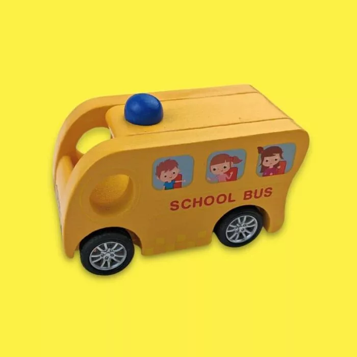 Wooden Yellow School Bus