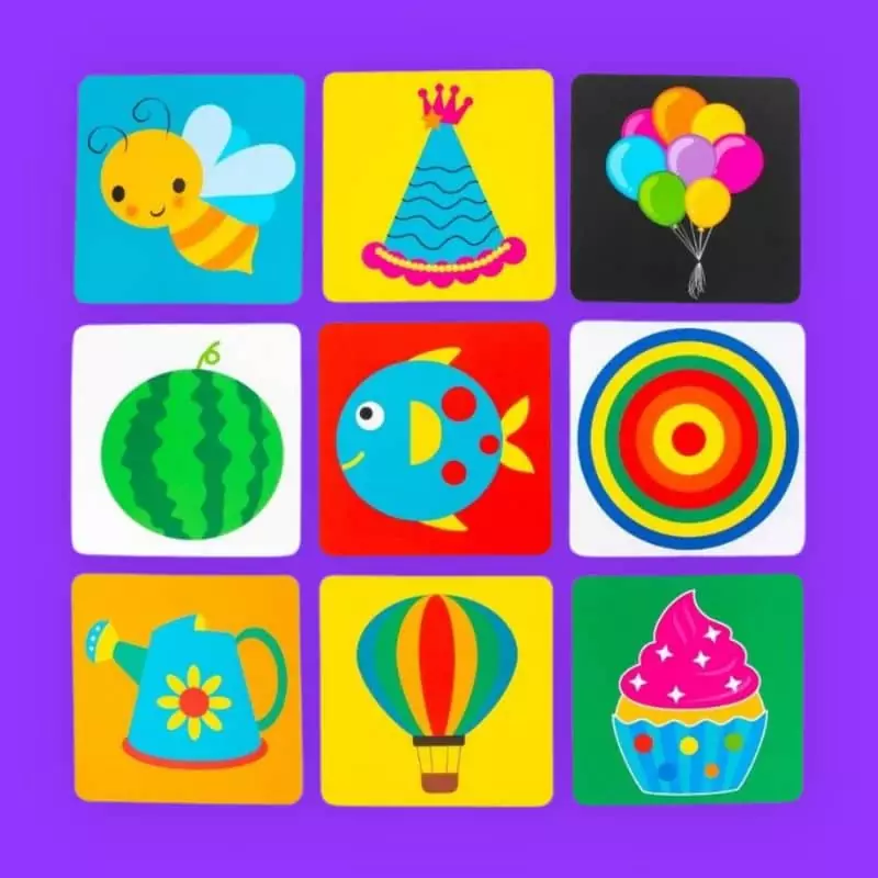Mini High Contrast Colourful Cards