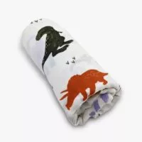Muslin Swaddle Blanket (Dinosaurs)
