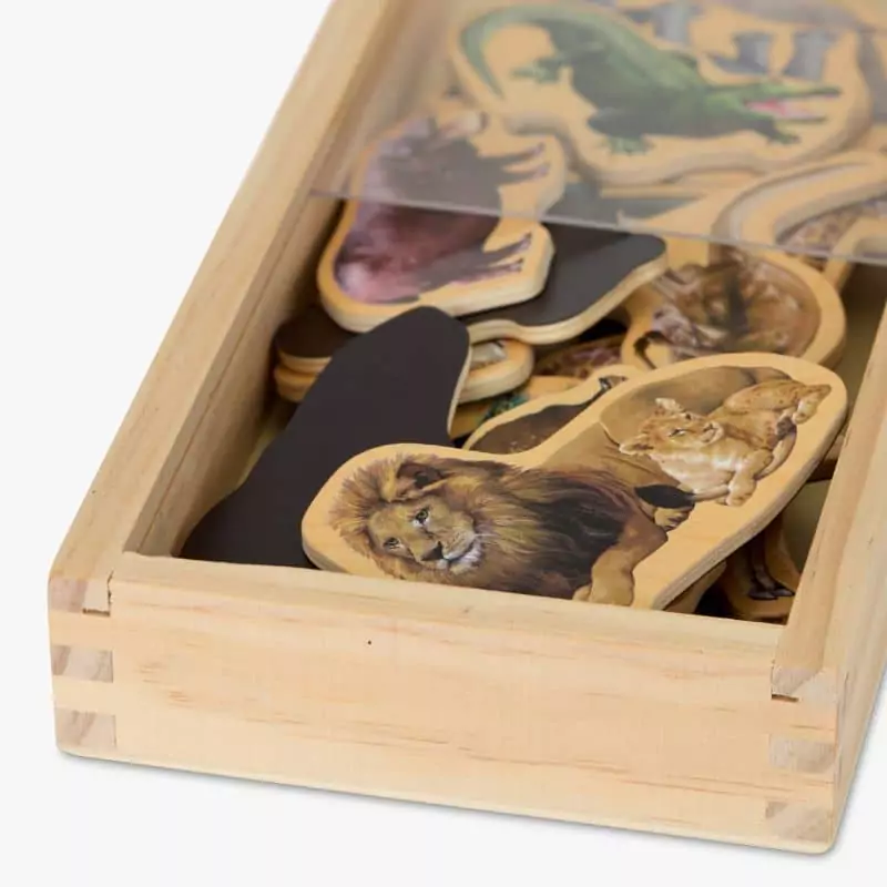 KB0055 Wooden Jungle Animals Magnets (800 × 800 px)