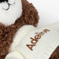 Kaiby Bear Baby Soft Toy Embroidered Close-Up