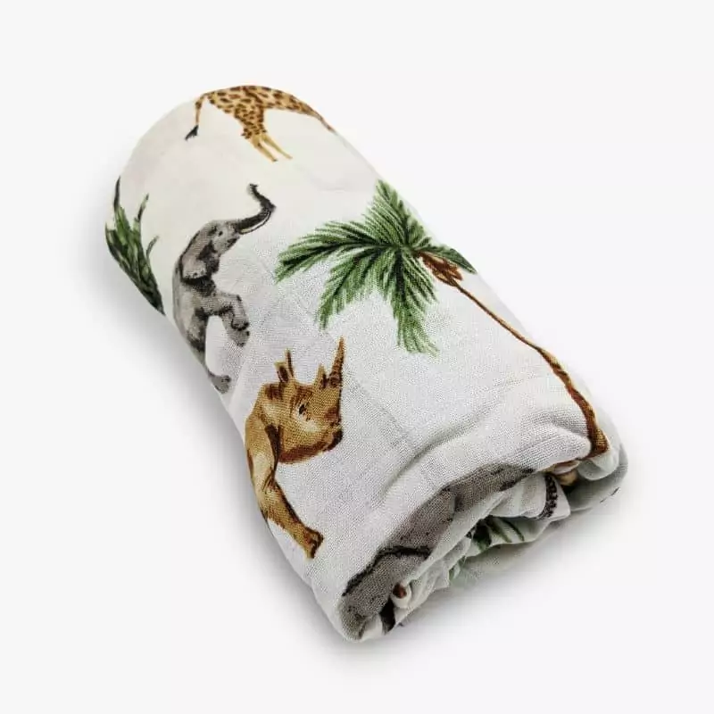 Muslin Swaddle Blanket (Jungle)