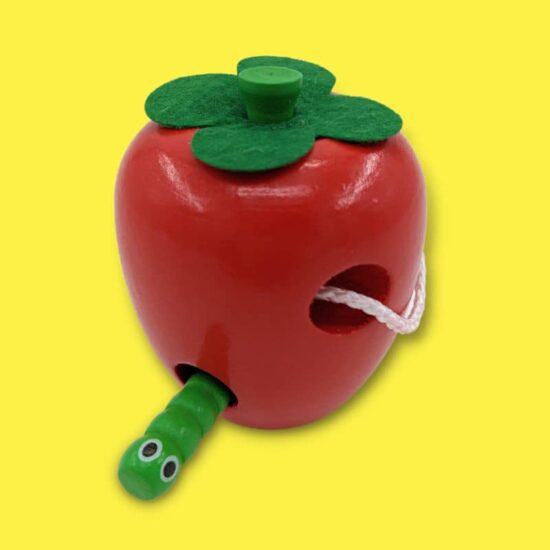Wooden Apple Lacing Toy