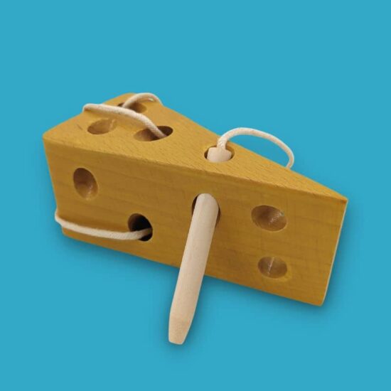 Wooden Cheese Lacing Toy