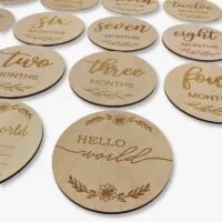 Baby Months Milestone Wooden Cards