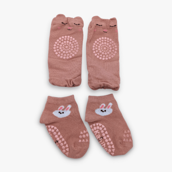 Pastel Pink Baby Socks & Knee Guards