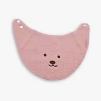 Pink Bear Baby Bib
