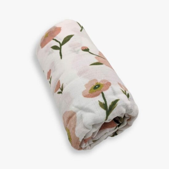 Muslin Swaddle Blanket (Flowers)
