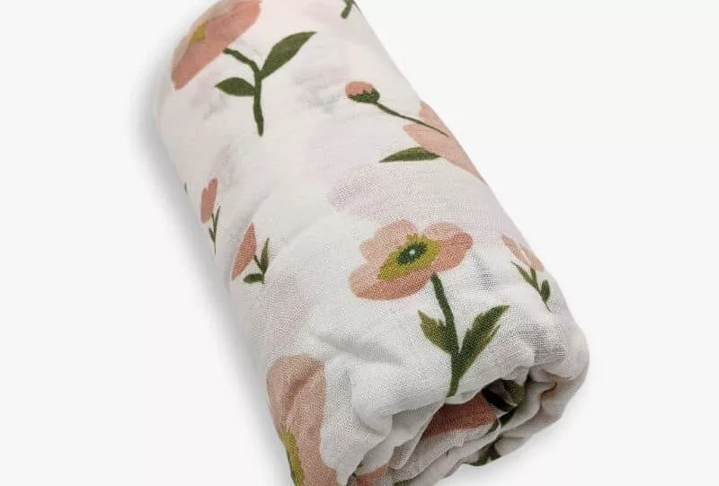 Muslin Swaddle Blanket (Flowers)