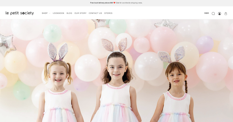 Screenshot of Le Petit Society Homepage