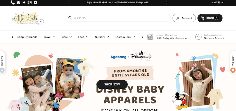 Screenshot of Little Baby Website