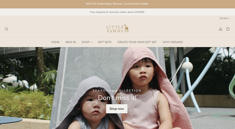 Screenshot of Little Fawns Website