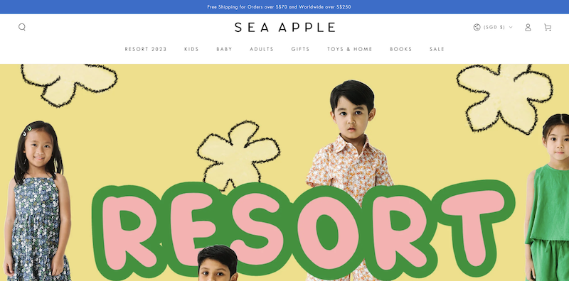 Screenshot of Sea Apple Website