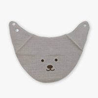 Little Bear Baby Bib (Grey)