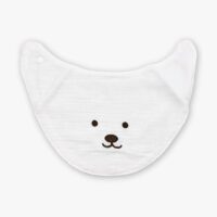 Little Bear Baby Bib (White)