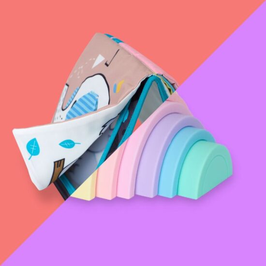 Silicon Rainbow Stacker and Baby Safe Flip Mirror Bundle Product Image