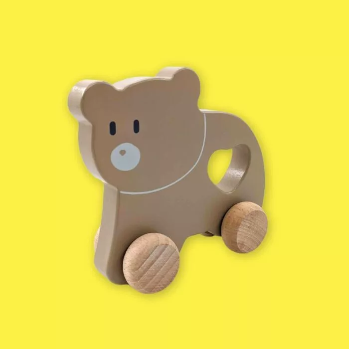 Wooden Pull-Along Brown Bear