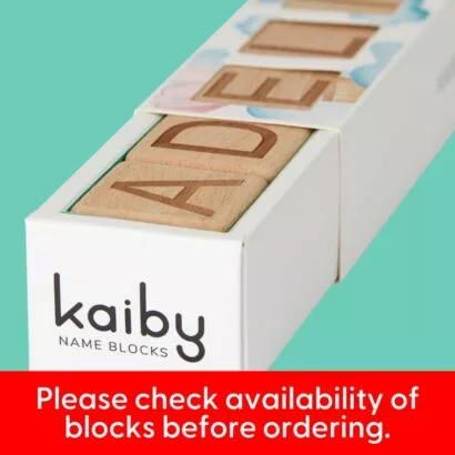 Personalised Kaiby Name Blocks (No Stock: A, Y, I M)