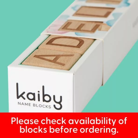 Personalised Kaiby Name Blocks (No Stock: A, Y, I M)