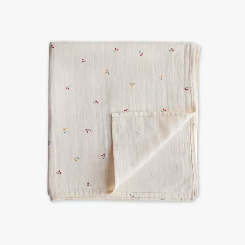 MUSHIE Swaddle (Cherries)