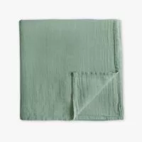 MUSHIE Muslin Swaddle Blanket (Organic Cotton, Roman Green)