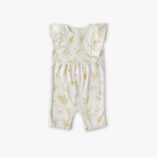 PEHR Sleeveless Flutter Romper (Botanica)