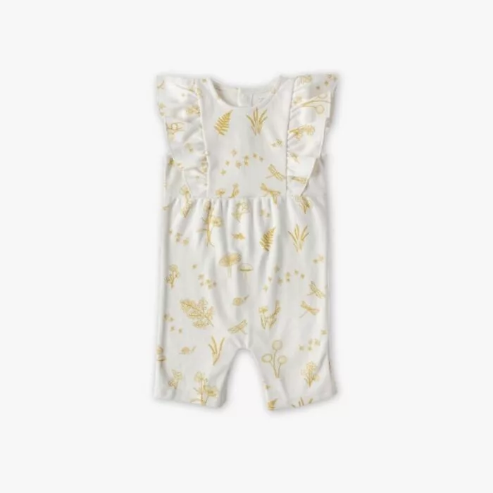 PEHR Sleeveless Flutter Romper (Botanica)