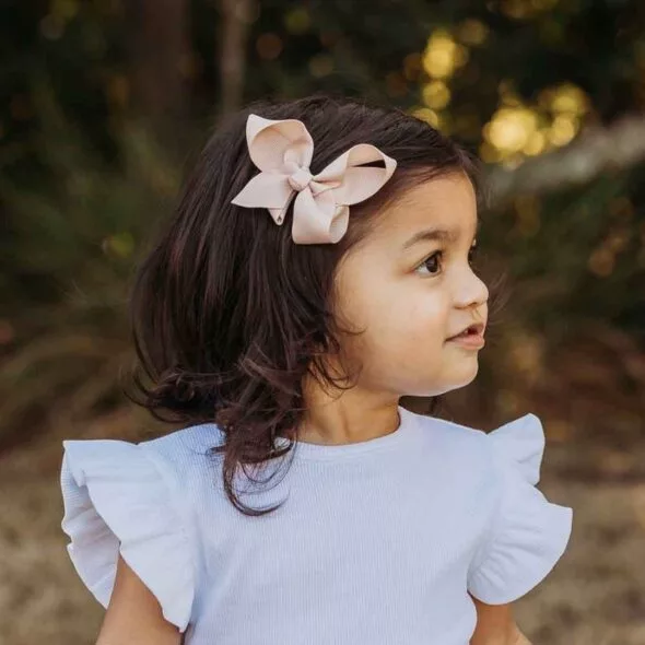 SNUGGLE HUNNY Clip Bow Medium Nude