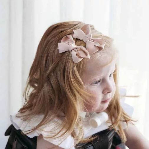 SNUGGLE HUNNY Clip Bow (Small Piggy Tail Pair - Nude) 800