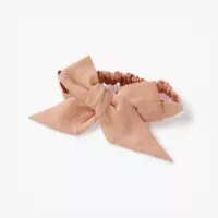 SNUGGLE HUNNY Natural Linen Bow Pre-Tied Headband Wrap - Rust