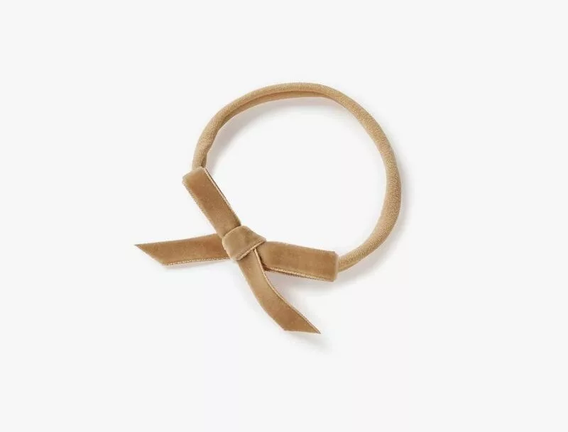 SNUGGLE HUNNY Velvet Baby Headband (Pebble)