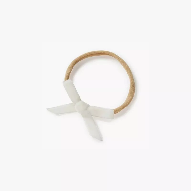 SNUGGLE HUNNY Velvet Baby Headband (White)
