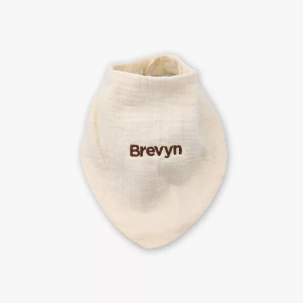 Personalised Baby Bib (Cream White)