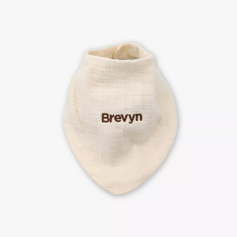 Personalised Baby Bib (Cream White)