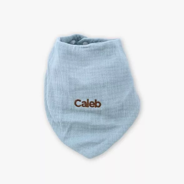 Personalised Baby Bib (Dusty Blue)