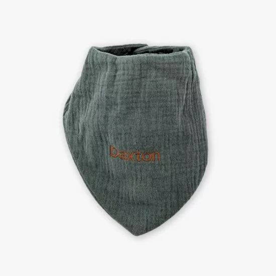 Personalised Baby Bib (Forest Green)