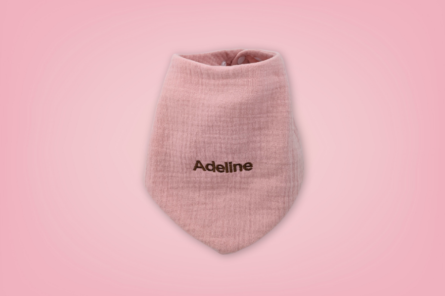 Personalised Baby Bib (Pink Blush)