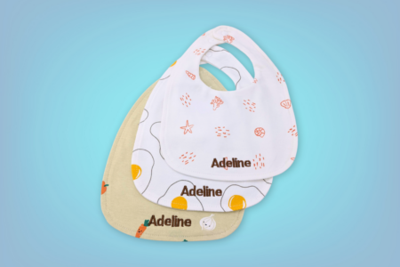 Personalised Seaside Brunch Baby Bibs Set