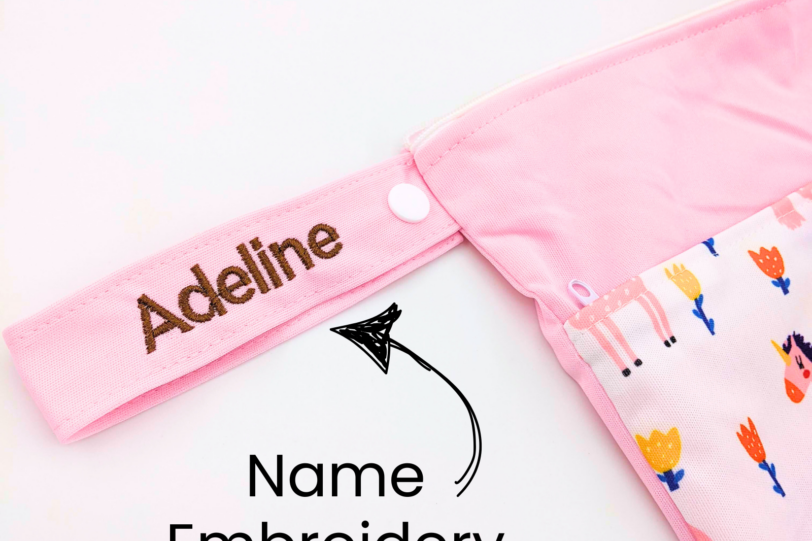 Wet Bag Name Embroidery