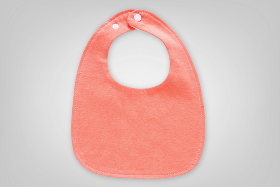 Baby Bib (Coral Pink)