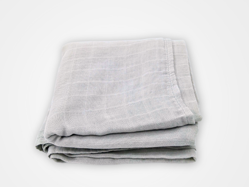 Cloud Grey Bamboo Muslin Swaddle Blanket
