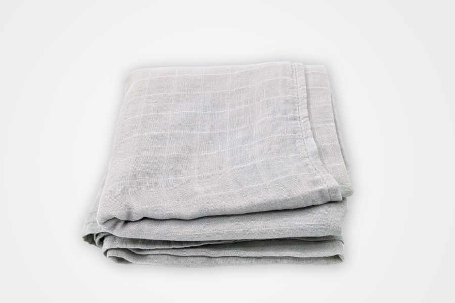 Cloud Grey Bamboo Muslin Swaddle Blanket