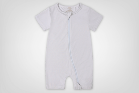Cloud Grey Bamboo Zip Romper