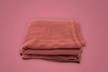 Dusty Rose Bamboo Muslin Swaddle Blanket